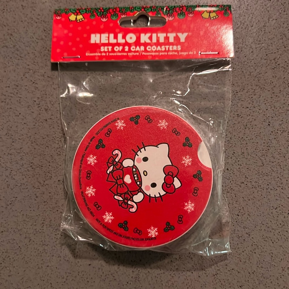 Hello Kitty Christmas holiday coaster